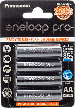 Pack de piles rechargeables Panasonic eneloop pro